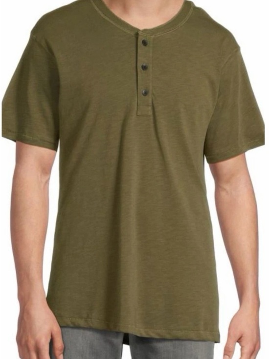 rag & bone Other - Rag & Bone Slub Jersey Short Sleeve Henley In Dark Army Size XL